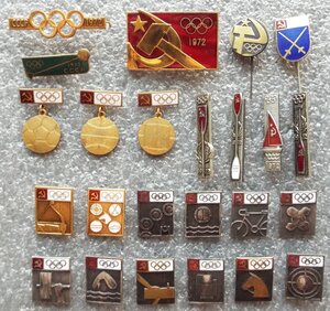 значки из набора советского олимпийца Мюнхен-1972
