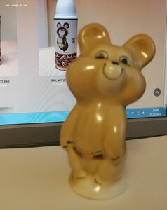 Мишка Олимпийский, фарфор, 8,5 см.