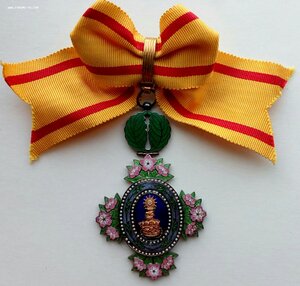 Орден Драгоценной короны 5 ст, кор-ка, лента, фра-к. Япония.