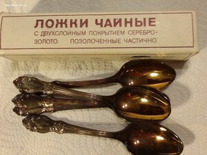 Продам ложки Кольчугино. Золото-Серебро