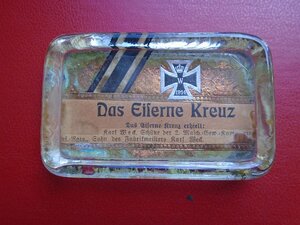 Стеклянная пепельница с Железным крестом Германия ПМВ