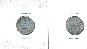 Саксен-Мейнинген 3 крейцера, 1832