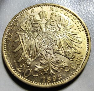 20 крон Австрия 1893 Франц Иосиф I