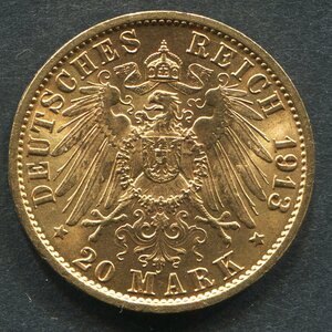 20 марок 1913 год Пруссия