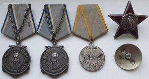 Две медали Ушакова с временными удостов на одного ++