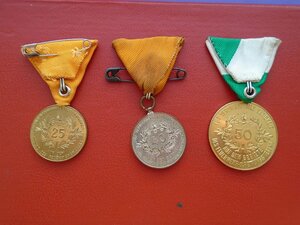 3 медали 25,40,50 лет выслуги в пожарной охране
