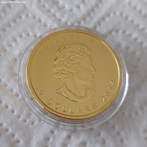 50 долларов кленовый лист 2014 золото Канада 31,1 грамм