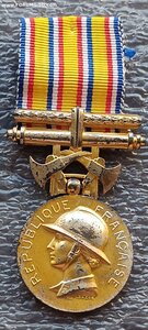 Медаль почета пожарных за 25 лет службы Франция