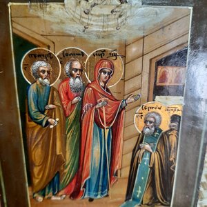 Икона Явление Пресвятой Богородицы Сергию Радонежскому