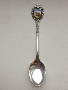 Кофейная ложечка, серебро, эмаль, Италия