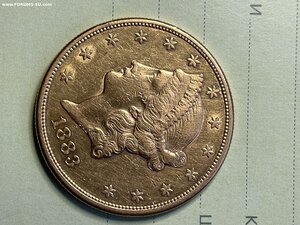 20 долларов 1883 — золотая лихорадка