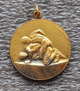 Пара спортивных медалей борьба клеймо Ludvig Венгрия