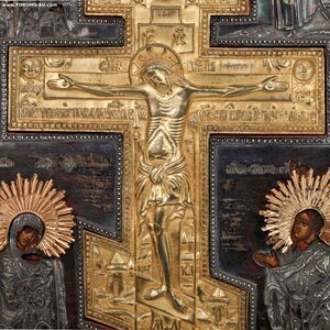 Икона "Распятие Христа с предстоящими" Астрахань, 1844 год.