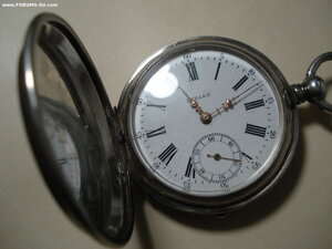 часы TOBIAS, серебро, ключевка, с цепочкой