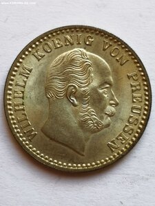 2 1/2 гроша 1865 А  Германия Пруссия  СОСТОЯНИЕ !!!  UNC..