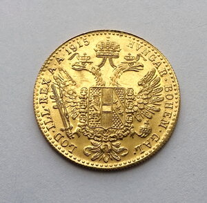 1 дукат 1915г., золото.