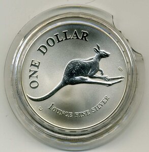 Австралия Доллар  1994 год, кенгуру,  серебро