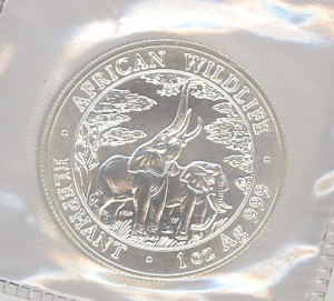 Монета Замбии. Серебро.