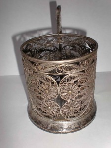 2-Посеребрённых подстаканника в технике скань РУЧНАЯ РАБОТА!