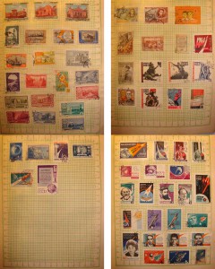 три альбома марок