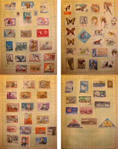 три альбома марок