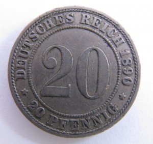 1890г "20 pfenning"