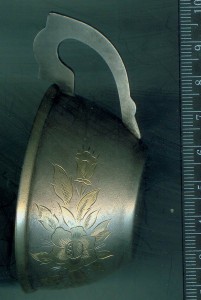 Кофейная чашечка с блюдцев в отличном состоянии СЕРЕБРО