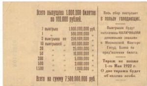 Выигрышный билет 1922 г