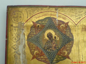 Икона на золоте ковчег