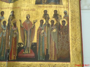 Икона на золоте ковчег