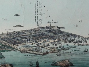 Цветная гравюра CRONSTADT e PIETROBURGO