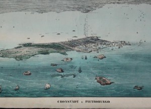 Цветная гравюра CRONSTADT e PIETROBURGO