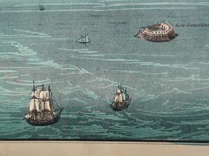 Цветная гравюра CRONSTADT e PIETROBURGO