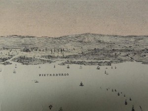 Цветная гравюра CRONSTADT e PIETROBURGO