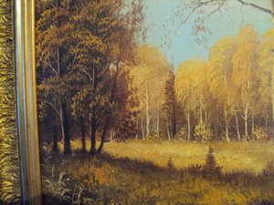 Картина , холст, масло конец 19-го  - начало 20 века !