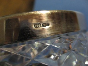 конфетница хрусталь с серебром 875 *