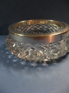 конфетница хрусталь с серебром 875 *