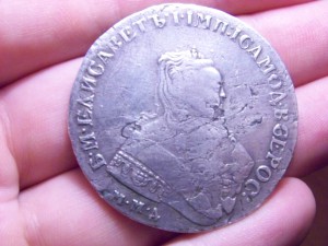 Рубль 1750 года ММД