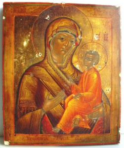 Икона Пресвятая Богородица Тихвинская. Оклад 84 пр. 1815 год