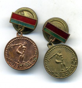 Чемпонат БССР,метание диска,1 место