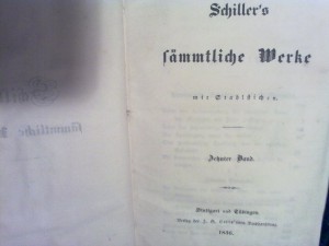 schillers fammtliche Werfe, Шиллер 1836