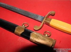 Кортик СССР с ГРАВИРОВКОЙ на лезвии ЗиК 1957г., № 1649