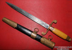 Кортик СССР с ГРАВИРОВКОЙ на лезвии ЗиК 1957г., № 1649