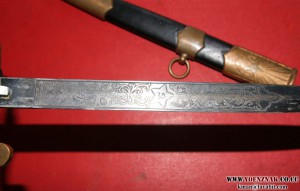 Кортик СССР с ГРАВИРОВКОЙ на лезвии ЗиК 1957г., № 1649