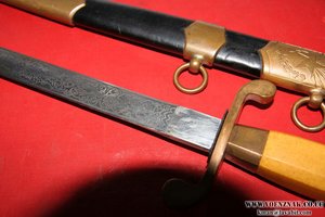 Кортик СССР с ГРАВИРОВКОЙ на лезвии ЗиК 1957г., № 1649