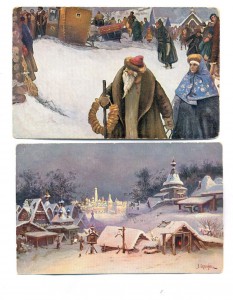 Хорошие живописные открытки 16 шт.