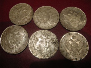 Рубли Екатерины II 1778,1782,1787,1789 2 шт, 1793 в сохране