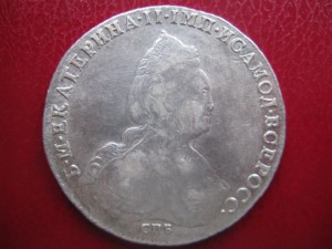 Рубли Екатерины II 1778,1782,1787,1789 2 шт, 1793 в сохране