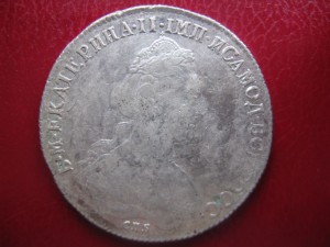 Рубли Екатерины II 1778,1782,1787,1789 2 шт, 1793 в сохране