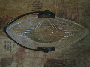 Конфетница.хрусталь и серебро